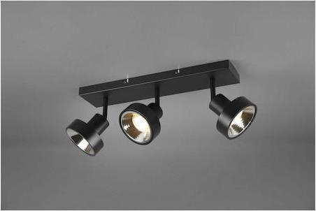 Trio Lighting Leon Τριπλό Σποτ με Ντουί GU10 Μαύρο