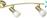 Trio Lighting Levisto Σποτ με 4 Φώτα και Ντουί E14 Χρυσό