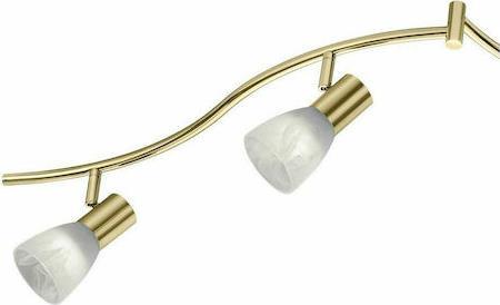 Trio Lighting Levisto Σποτ με 6 Φώτα και Ντουί E14 Χρυσό