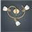 Trio Lighting Levisto Τριπλό Σποτ με Ντουί E14 Χρυσό 871090308