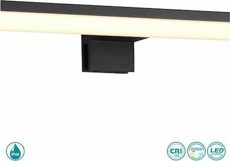 Trio Lighting Lino Κλασικό Φωτιστικό Τοίχου με Ενσωματωμένο LED και Θερμό Λευκό Φως Μαύρο Μ60cm