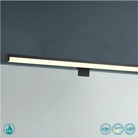 Trio Lighting Lino Κλασικό Φωτιστικό Τοίχου με Ενσωματωμένο LED και Θερμό Λευκό Φως Μαύρο Μ60cm