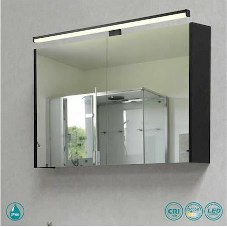Trio Lighting Lino Κλασικό Φωτιστικό Τοίχου με Ενσωματωμένο LED και Θερμό Λευκό Φως Μαύρο Μ60cm