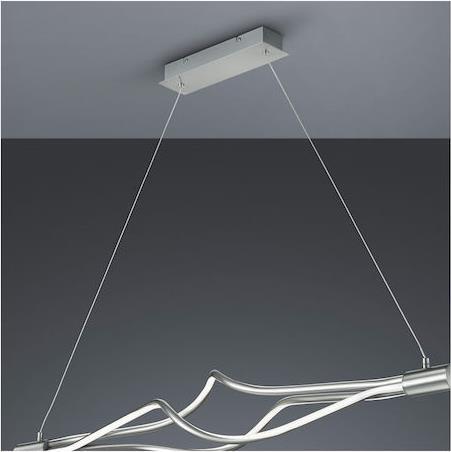 Trio Lighting Loop Μοντέρνο Κρεμαστό Φωτιστικό Ράγα με Ενσωματωμένο LED Ασημί