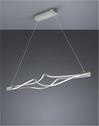 Trio Lighting Loop Μοντέρνο Κρεμαστό Φωτιστικό Ράγα με Ενσωματωμένο LED Ασημί