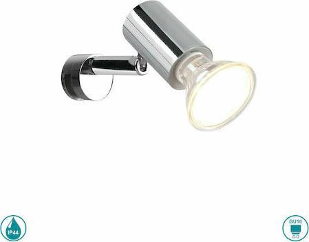 Trio Lighting Lorenzo Μονό Σποτ με Ντουί GU10 Ασημί