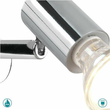 Trio Lighting Lorenzo Μονό Σποτ με Ντουί GU10 Ασημί