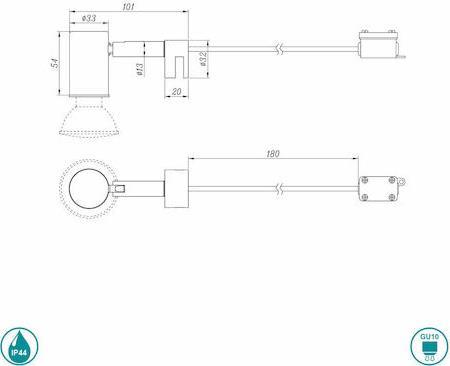 Trio Lighting Lorenzo Μονό Σποτ με Ντουί GU10 Ασημί