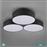 Trio Lighting Lugano Μοντέρνα Υφασμάτινη Πλαφονιέρα Οροφής με Ενσωματωμένο LED Μαύρη 64cm
