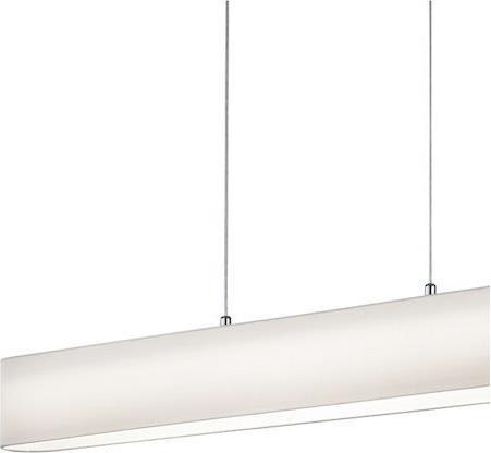 Trio Lighting Lugano Μοντέρνο Κρεμαστό Φωτιστικό Ράγα με Ενσωματωμένο LED Λευκό 100cm