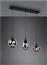 Trio Lighting Lumina Μοντέρνο Κρεμαστό Φωτιστικό Τρίφωτο Ράγα με Ντουί E14 σε Μαύρο Χρώμα 317000332