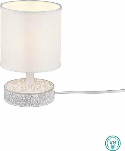 Trio Lighting Marie Πορτατίφ με Λευκό Καπέλο και Λευκή Βάση Λευκό R50980101