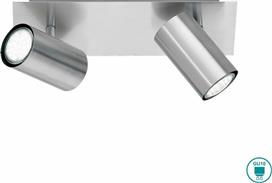 Trio Lighting Marley Διπλό Σποτ με Ντουί GU10 Ασημί 802400207