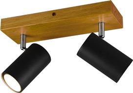 Trio Lighting Marley Διπλό Σποτ με Ντουί GU10 Μαύρο