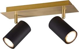 Trio Lighting Marley Διπλό Σποτ με Ντουί GU10 Μαύρο 802400280