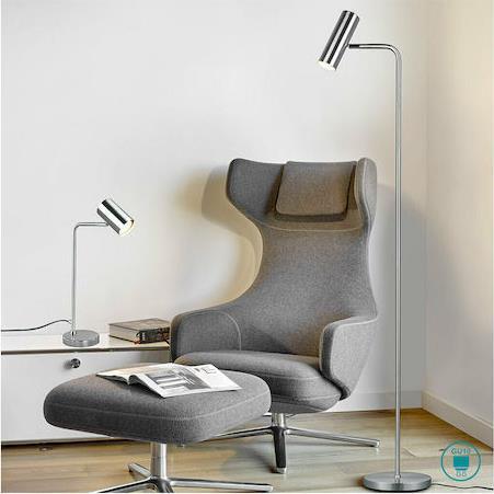 Trio Lighting Marley Επιτραπέζιο Διακοσμητικό Φωτιστικό με Ντουί για Λαμπτήρα GU10 Retro Ασημί 45cm