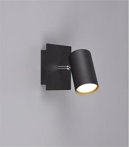 Trio Lighting Marley Μονό Σποτ με Ντουί GU10 Μαύρο 802400132