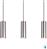 Trio Lighting Marley Μοντέρνο Κρεμαστό Φωτιστικό Πολύφωτο Ράγα με 4 Λαμπτήρες GU10 Ασημί