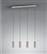 Trio Lighting Marley Μοντέρνο Κρεμαστό Φωτιστικό Πολύφωτο Ράγα με 4 Λαμπτήρες GU10 Ασημί