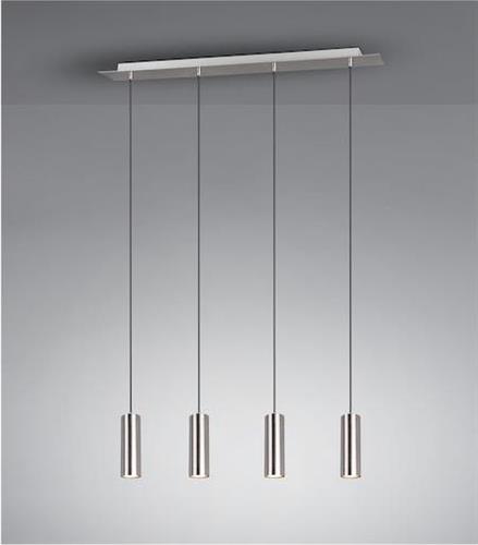 Trio Lighting Marley Μοντέρνο Κρεμαστό Φωτιστικό Πολύφωτο Ράγα με 4 Λαμπτήρες GU10 Ασημί