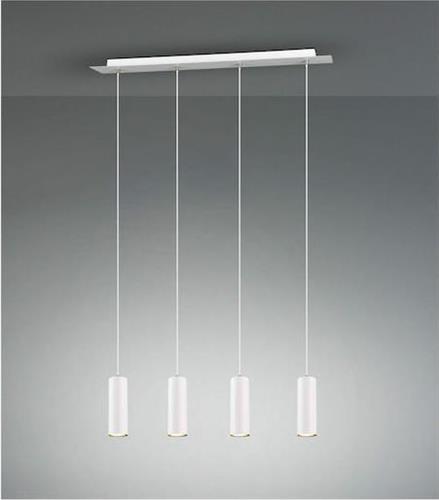Trio Lighting Marley Μοντέρνο Κρεμαστό Φωτιστικό Πολύφωτο Ράγα με 4 Λαμπτήρες GU10 Λευκό