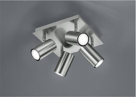 Trio Lighting Marley Σποτ με 4 Φώτα και Ντουί GU10 Ασημί 802430407