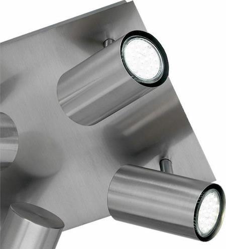 Trio Lighting Marley Σποτ με 4 Φώτα και Ντουί GU10 Ασημί 802430407