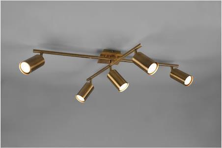 Trio Lighting Marley Σποτ με 5 Φώτα και Ντουί GU10 Χρυσό