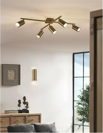 Trio Lighting Marley Σποτ με 5 Φώτα και Ντουί GU10 Χρυσό