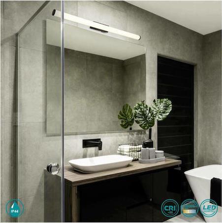 Trio Lighting Mattimo Μοντέρνο Φωτιστικό Τοίχου με Ενσωματωμένο LED και Θερμό Λευκό Φως Μαύρο Μ80cm