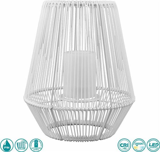Trio Lighting Mineros Ηλιακό Φωτιστικό Δαπέδου IP44 με Ανιχνευτή Κίνησης και Αισθητήρα Φωτός Λευκό R55256101