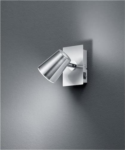 Trio Lighting Narcos Μονό Σποτ με Ενσωματωμένο LED και Θερμό Φως Ασημί