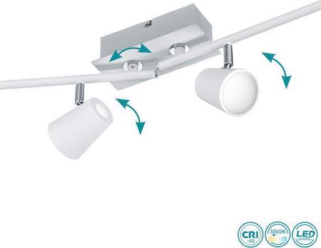 Trio Lighting Narcos Σποτ με 4 Φώτα, Ενσωματωμένο LED και Θερμό Φως Λευκό