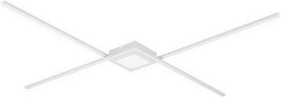 Trio Lighting Oxford Μοντέρνα Μεταλλική Πλαφονιέρα Οροφής με Ενσωματωμένο LED Λευκή 102cm