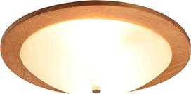Trio Lighting Pali Vintage Ξύλινη Πλαφονιέρα Οροφής με Ντουί E27 σε Καφέ χρώμα 32cm 612600230