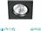 Trio Lighting Pamir Τετράγωνο Μεταλλικό Χωνευτό Σποτ με Ενσωματωμένο LED και Θερμό Λευκό Φως Μαύρο 8.5x8.5cm