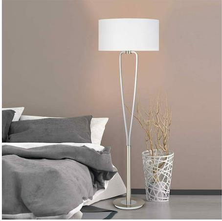 Trio Lighting Paris II Μοντέρνο Φωτιστικό Δαπέδου με Ντουί για Λαμπτήρα E27 Λευκό Υ160xΜ50cm