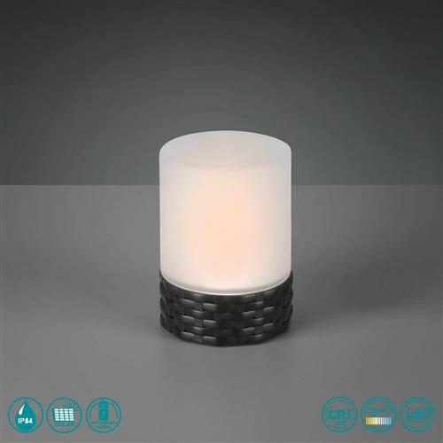 Trio Lighting Parral Ηλιακό Φωτιστικό Δαπέδου IP44 με Αισθητήρα Φωτός Πορτατίφ Λευκό-Μαύρο R55166132