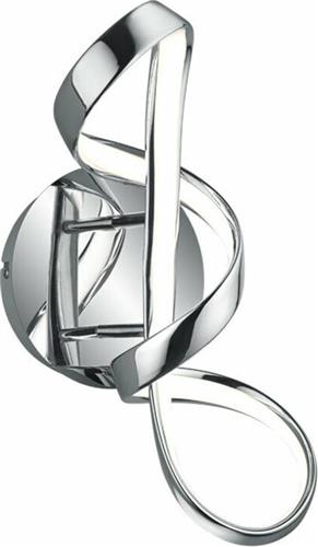 Trio Lighting Perugia Μοντέρνο Φωτιστικό Τοίχου με Ενσωματωμένο LED Ασημί