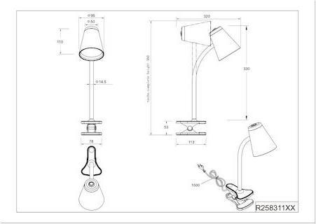 Trio Lighting Pongo LED Φωτιστικό Γραφείου σε Μπεζ Χρώμα R25831143