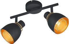 Trio Lighting Punch Διπλό Σποτ σε Μαύρο Χρώμα R80812032