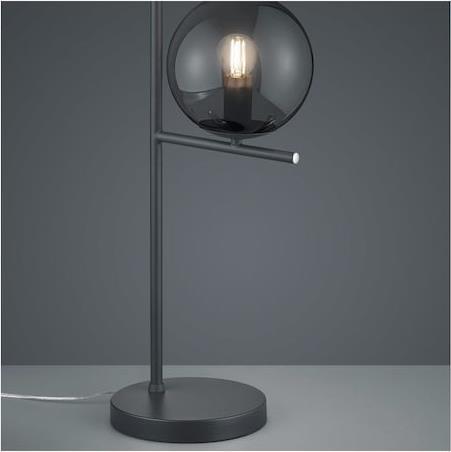 Trio Lighting Pure Πορτατίφ με Μαύρο Καπέλο και Μαύρη Βάση