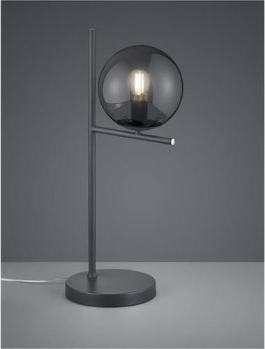 Trio Lighting Pure Πορτατίφ με Μαύρο Καπέλο και Μαύρη Βάση