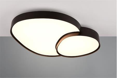 Trio Lighting Rise Μοντέρνα Μεταλλική Πλαφονιέρα Οροφής σε Μαύρο χρώμα 647519232