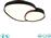 Trio Lighting Rise Μοντέρνα Μεταλλική Πλαφονιέρα Οροφής σε Μαύρο χρώμα 647519232
