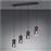 Trio Lighting Robin Μοντέρνο Κρεμαστό Φωτιστικό Πολύφωτο Ράγα με 4 Λαμπτήρες E27 Μαύρο