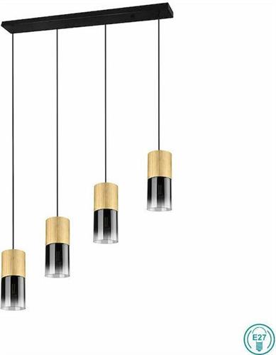 Trio Lighting Robin Μοντέρνο Κρεμαστό Φωτιστικό Πολύφωτο Ράγα με 4 Λαμπτήρες E27 Χρυσό