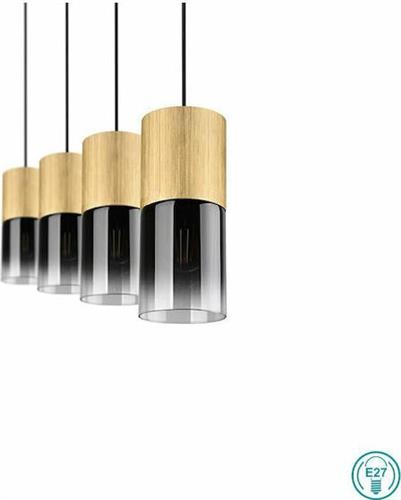 Trio Lighting Robin Μοντέρνο Κρεμαστό Φωτιστικό Πολύφωτο Ράγα με 4 Λαμπτήρες E27 Χρυσό