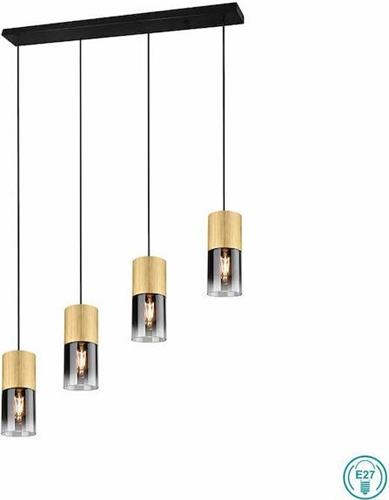 Trio Lighting Robin Μοντέρνο Κρεμαστό Φωτιστικό Πολύφωτο Ράγα με 4 Λαμπτήρες E27 Χρυσό
