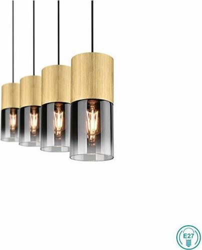 Trio Lighting Robin Μοντέρνο Κρεμαστό Φωτιστικό Πολύφωτο Ράγα με 4 Λαμπτήρες E27 Χρυσό